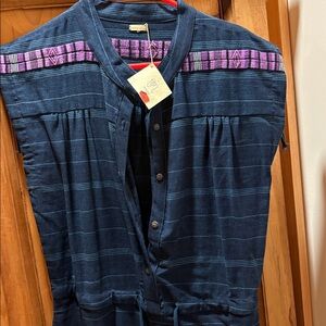 Matta NY hand lined indigo jumpsuit-NWT